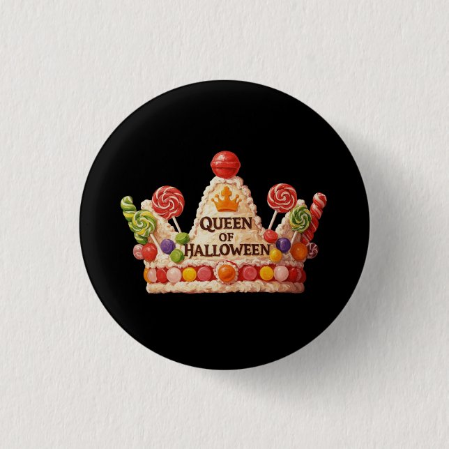 Queen of Halloween Candy Cake Knapp (Framsida)