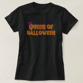 Queen of Halloween Glitter T Shirt