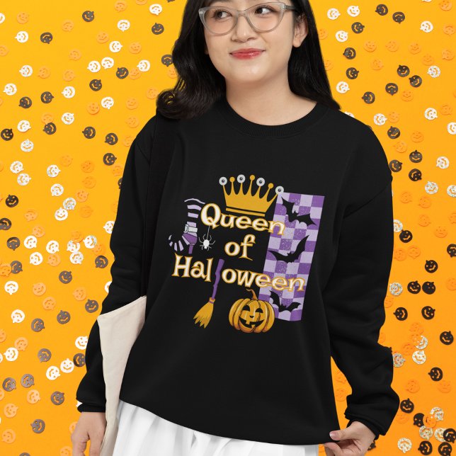 Queen of Halloween T Shirt (This item is for display purposes only to illustrate the design element. )