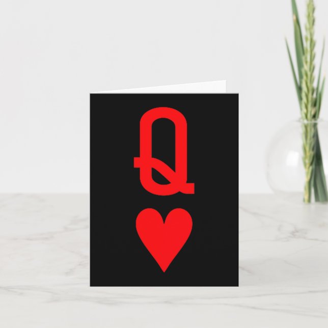 Queen Of Hearts And King Of Hearts Couples Matchin Kort (Framsida)