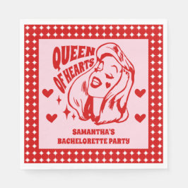Queen of Hearts Bachelorette Party Pappersservett