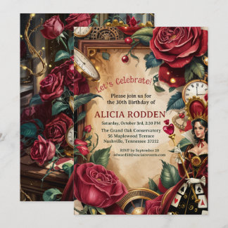 Queen of Hearts Birthday Party  Inbjudningar