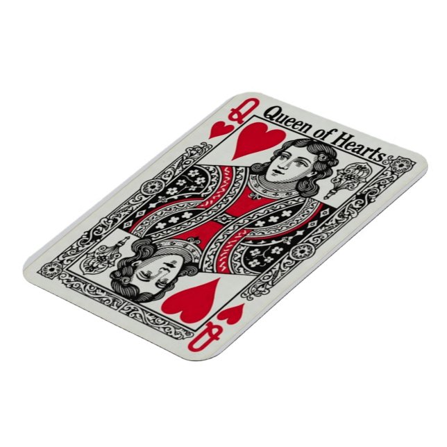QUEEN OF HEARTS CARD MAGNET (Vänstra Sidan)