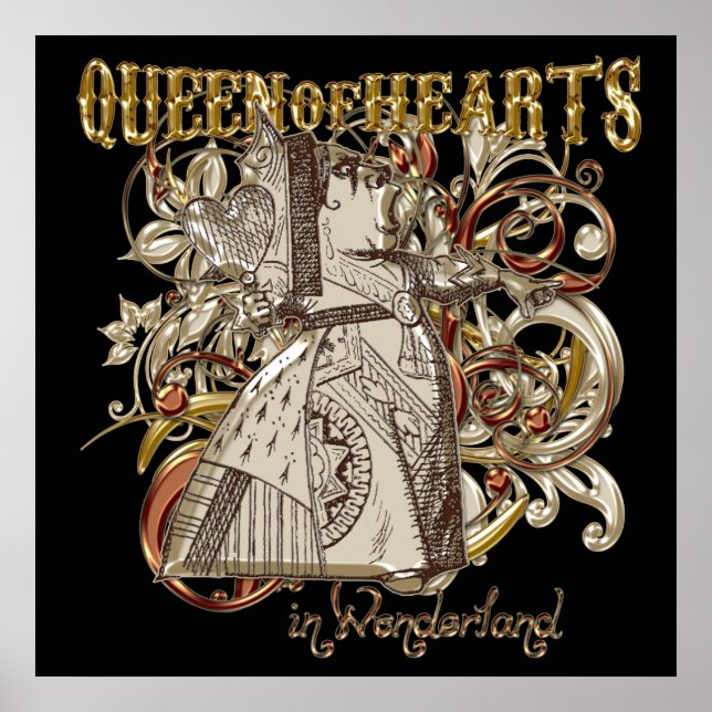 Queen of Hearts Carnivale Stil (Guld-versionen) Poster (Framsidan)