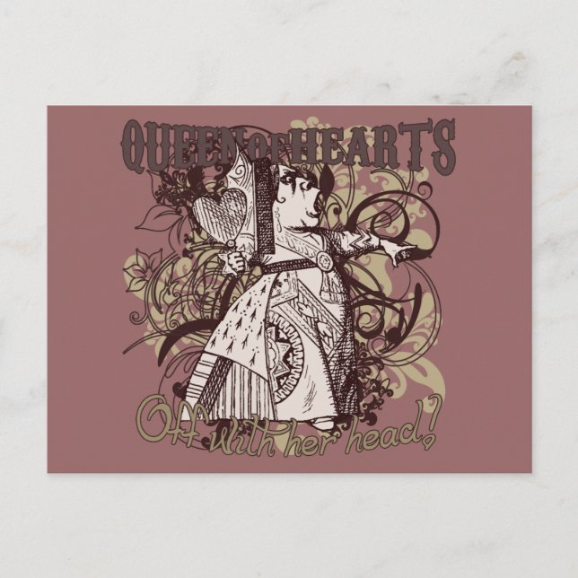 Queen of Hearts Carnivale Stil Vykort (Framsida)