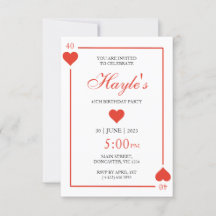 Queen of Hearts Casino Spelkort 40-årsdag