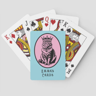 Queen of Hearts Cat Personalized Cards Casinokort