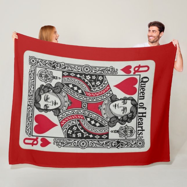 QUEEN OF HEARTS FLEECEFILT (På plats)