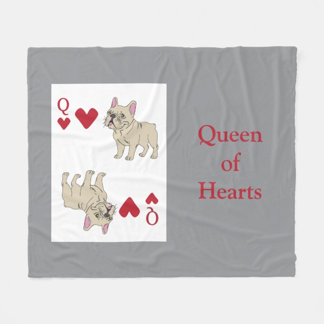 Queen of Hearts Fleecefilt (Framsidan (Horisontell))