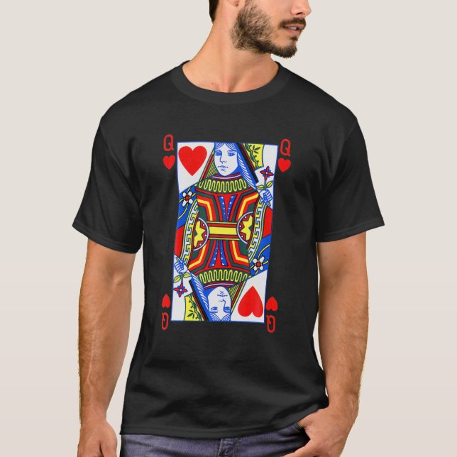 Queen of Hearts Funny Alla hjärtans dag Tee | Poke (Framsida)