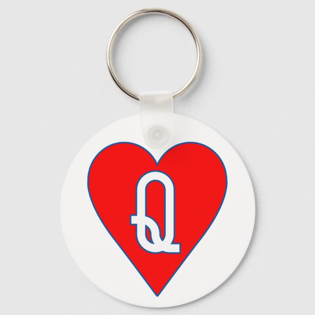 Queen of Hearts Keychain Nyckelring (Framsida)