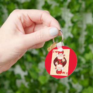 Queen of Hearts Keychain Nyckelring