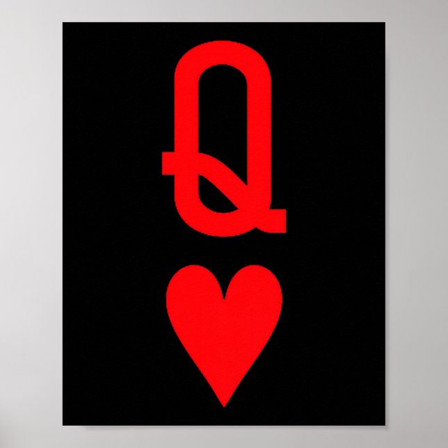 Queen Of Hearts King Of Heart Couple Matching Wome Poster (Framsidan)