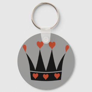 Queen of Hearts Krona Nyckelring