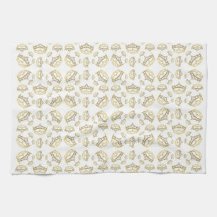 Queen of Hearts Krona Tiara Mönster Kitchen Towel Kökshandduk