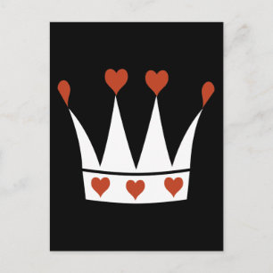 Queen of Hearts Krona Vykort