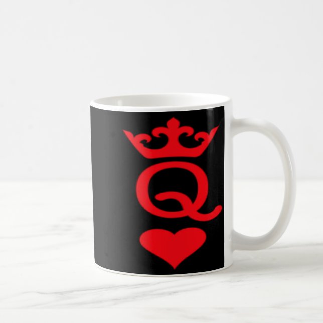 Queen Of Hearts Matching Couple Saint Valentines  Kaffemugg (Höger)