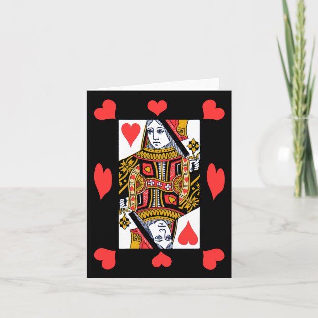 Queen of Hearts Notecard Kort (Framsida)