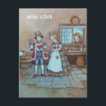 Queen of Hearts Nursery rhyme Vykort<br><div class="desc">Queen of Hearts Nursery rhyme
Retro Illustration art</div>