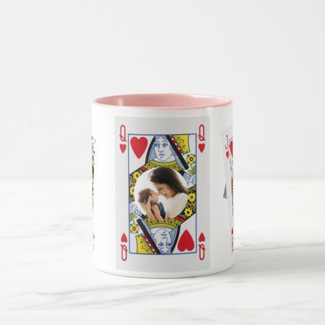 Queen of Hearts Photo Mugg - Mors dag Gift (Center)