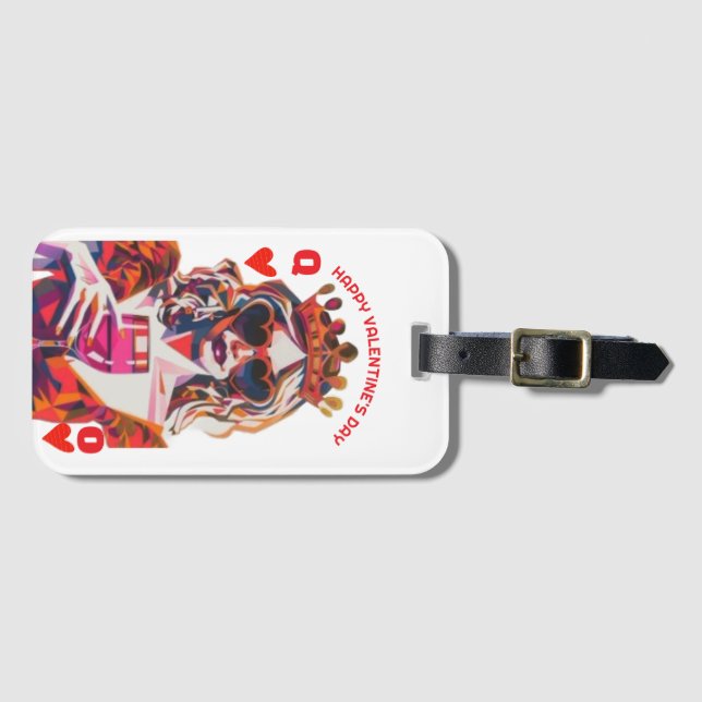 Queen of Hearts Pop Art Spiral Notebook Bagagebricka (Framsida horisontal)