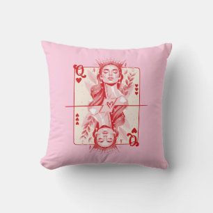 Queen of Hearts Preppy Art Kudde