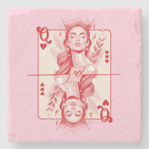 Queen of Hearts Preppy Art Stenunderlägg