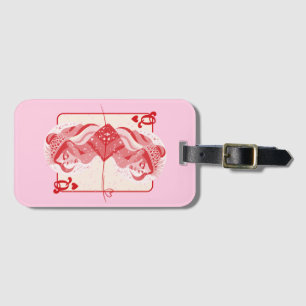 Queen of Hearts Red Preppy Art Bagagebricka