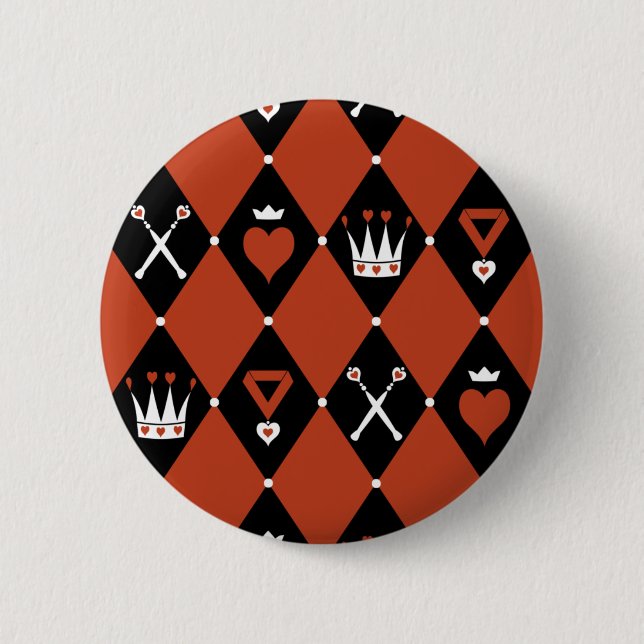 Queen of Hearts Royal Motifs Knapp (Framsida)