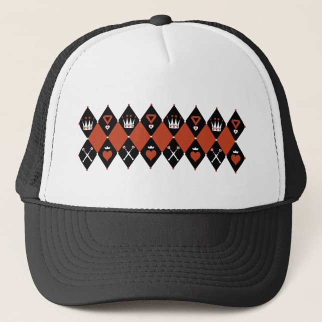 Queen of Hearts Royal Motifs Truckerkeps (Framsida)