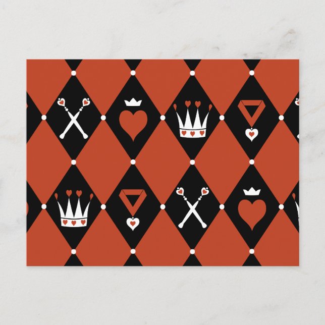 Queen of Hearts Royal Motifs Vykort (Framsida)