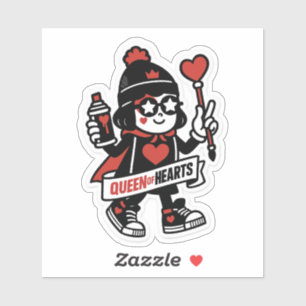 Queen of Hearts Street Mascot - Grind Crew Edition Klistermärken