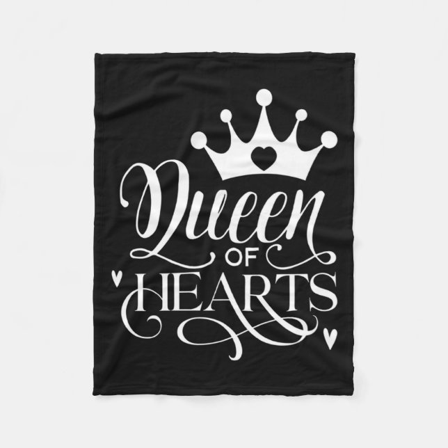 Queen Of Hearts Strong Woman Valentines Day _1  Fleecefilt (Framsidan)