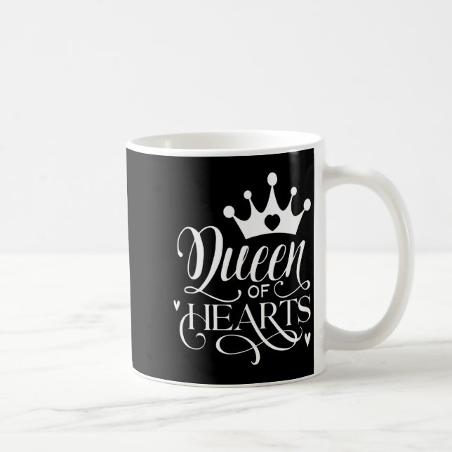 Queen Of Hearts Strong Woman Valentines Day _1  Kaffemugg (Höger)