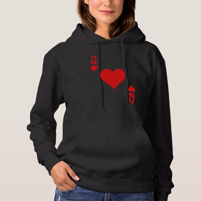 Queen Of Hearts Valentines Matching Couples Valent T Shirt (Framsida)