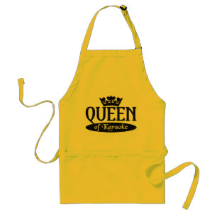 Queen of Karaoke apron - välj stil & färg Förkläde