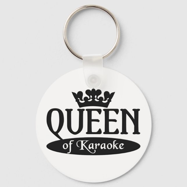 Queen of Karaoke keychain Nyckelring (Framsida)