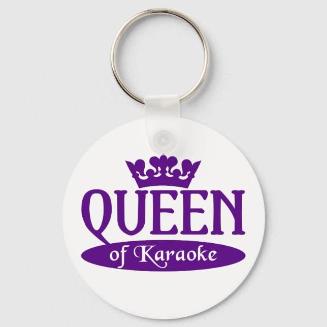 Queen of Karaoke keychain Nyckelring (Framsida)