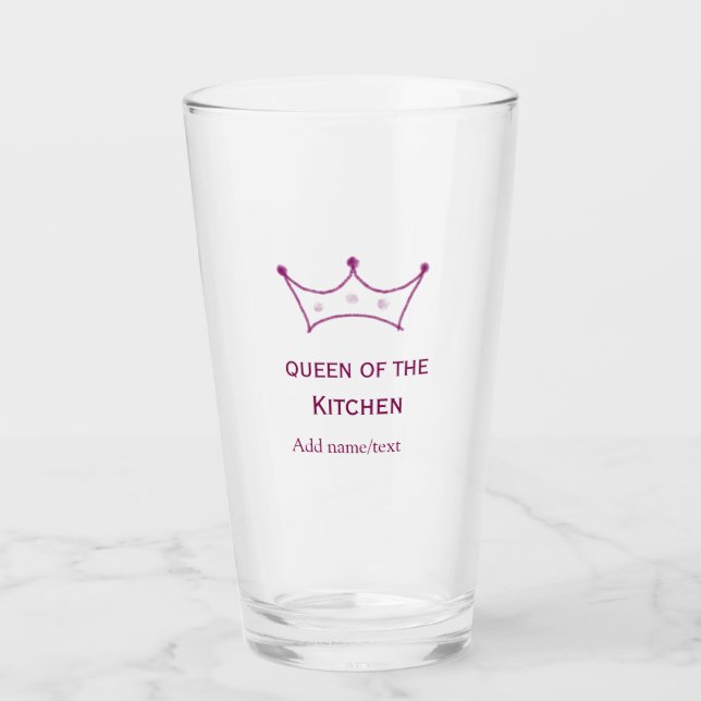 queen of kitchen mauve crown cook chef name glaskopp (Framsida)