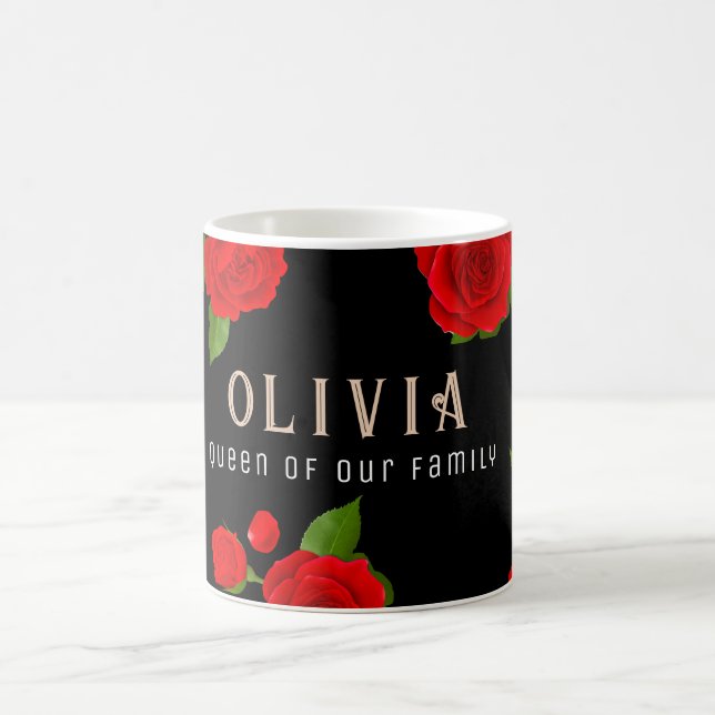 Queen of Our Family Coffee Mug for Mom Kaffemugg (Center)
