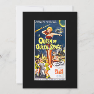 Queen of Rymden Science fiction Halloween Sci Inbjudningar