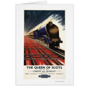 Queen of Scots Pullman Tåg Hälsningskort