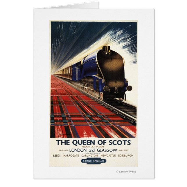Queen of Scots Pullman Tåg Hälsningskort (Framsidan)