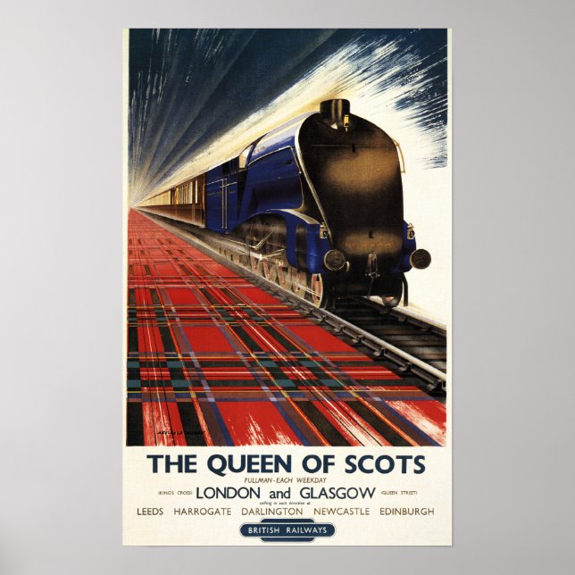 Queen of Scots Pullman Tåg Poster (Framsidan)