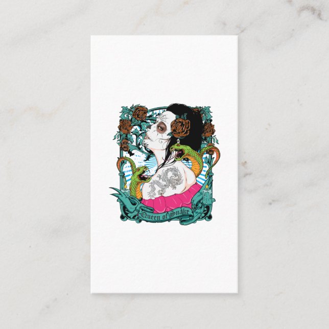QUEEN OF SNAKE VISITKORT (Framsida)