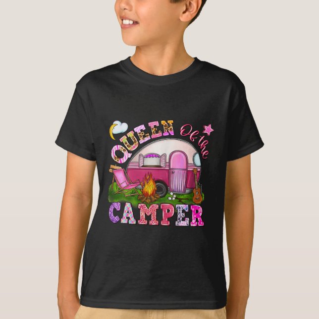 Queen Of The Camper Camping _1  T Shirt (Framsida)