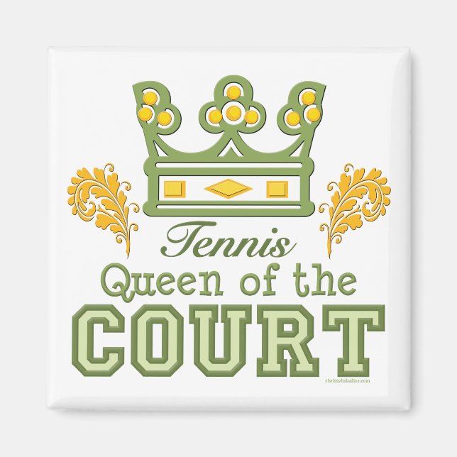 Queen of the Court Tennis Magnet (Framsidan)