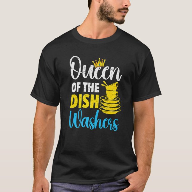 Queen Of The Dishwashers Dishwashing Profession Jo T Shirt (Framsida)