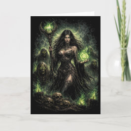 Queen of the Green Flame Helgkort