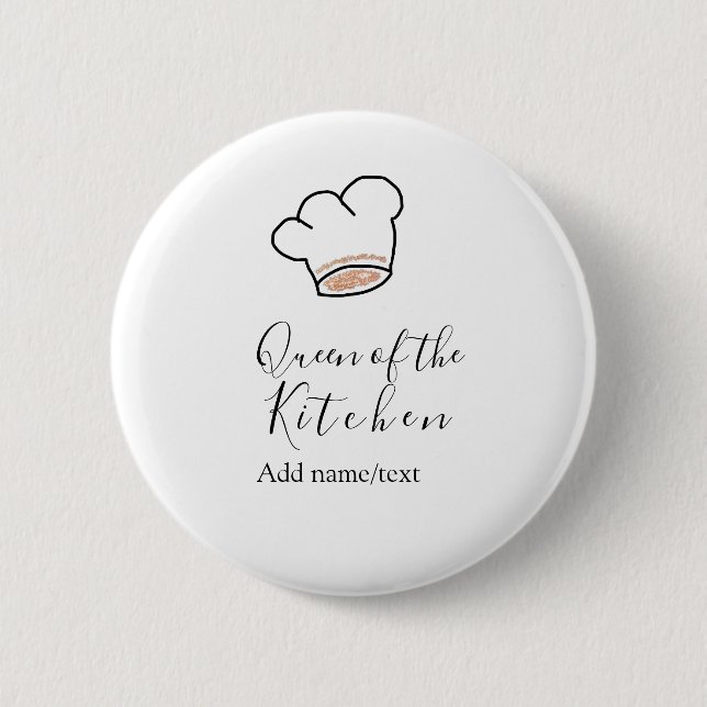 Queen of the kitchen chef cooking add name crown  knapp (Framsida)